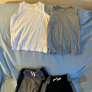 The Children's Place White and Gray Tank Tops